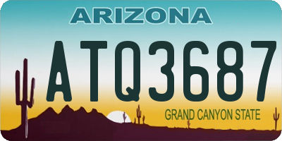 AZ license plate ATQ3687