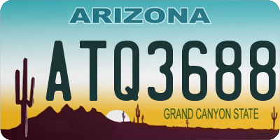 AZ license plate ATQ3688