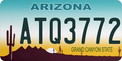 AZ license plate ATQ3772