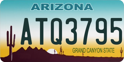 AZ license plate ATQ3795