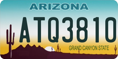 AZ license plate ATQ3810