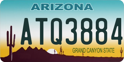 AZ license plate ATQ3884