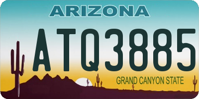 AZ license plate ATQ3885