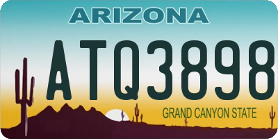 AZ license plate ATQ3898