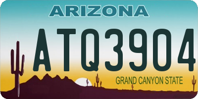 AZ license plate ATQ3904