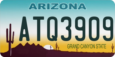 AZ license plate ATQ3909