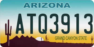 AZ license plate ATQ3913