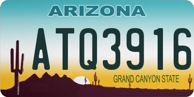 AZ license plate ATQ3916