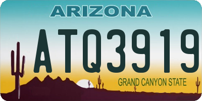 AZ license plate ATQ3919