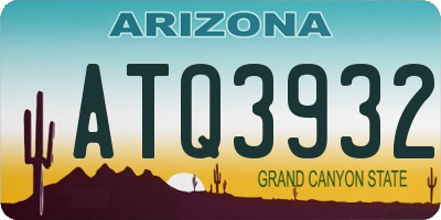AZ license plate ATQ3932