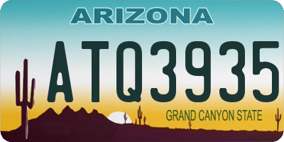 AZ license plate ATQ3935