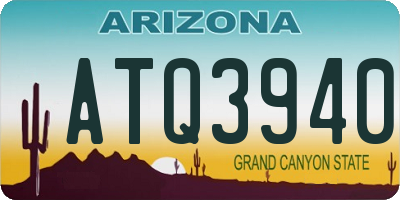 AZ license plate ATQ3940