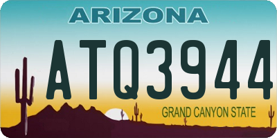 AZ license plate ATQ3944