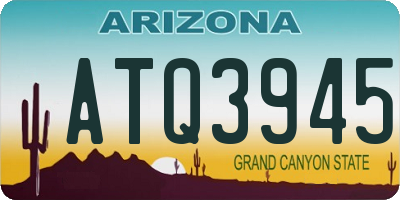 AZ license plate ATQ3945