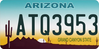 AZ license plate ATQ3953