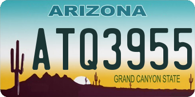 AZ license plate ATQ3955