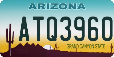 AZ license plate ATQ3960