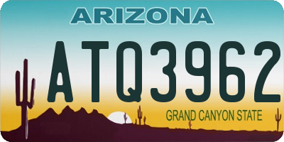 AZ license plate ATQ3962