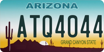 AZ license plate ATQ4044