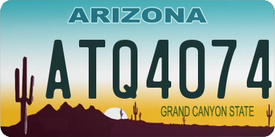 AZ license plate ATQ4074