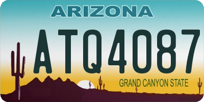 AZ license plate ATQ4087