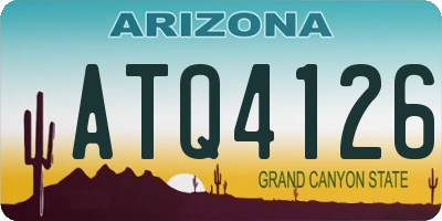 AZ license plate ATQ4126