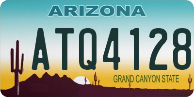 AZ license plate ATQ4128