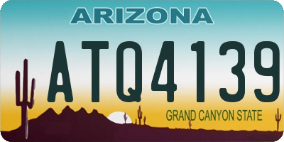 AZ license plate ATQ4139