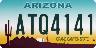AZ license plate ATQ4141