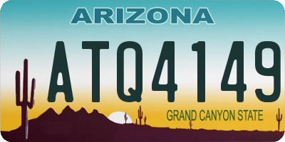 AZ license plate ATQ4149