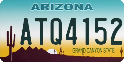 AZ license plate ATQ4152
