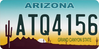 AZ license plate ATQ4156