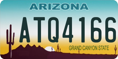 AZ license plate ATQ4166
