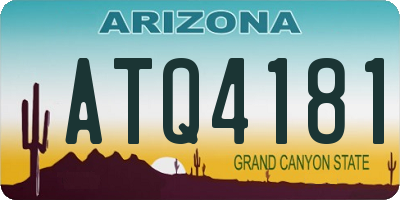 AZ license plate ATQ4181