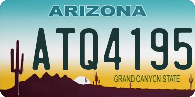 AZ license plate ATQ4195