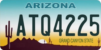 AZ license plate ATQ4225
