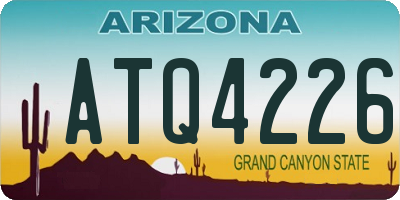 AZ license plate ATQ4226