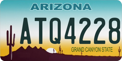AZ license plate ATQ4228