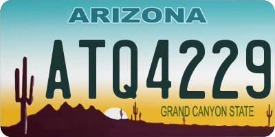 AZ license plate ATQ4229