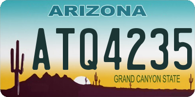 AZ license plate ATQ4235