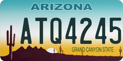AZ license plate ATQ4245