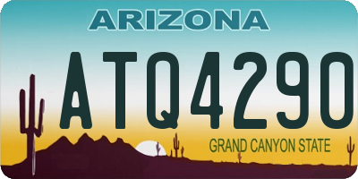 AZ license plate ATQ4290