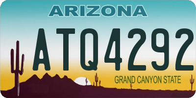 AZ license plate ATQ4292