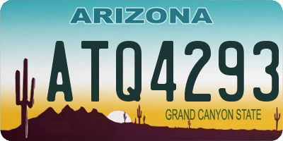 AZ license plate ATQ4293