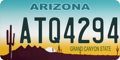 AZ license plate ATQ4294