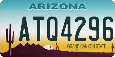 AZ license plate ATQ4296