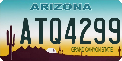 AZ license plate ATQ4299