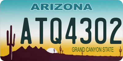 AZ license plate ATQ4302