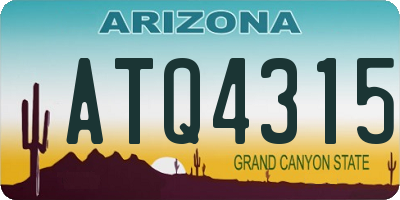 AZ license plate ATQ4315