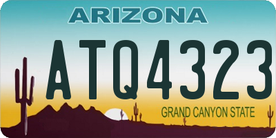 AZ license plate ATQ4323